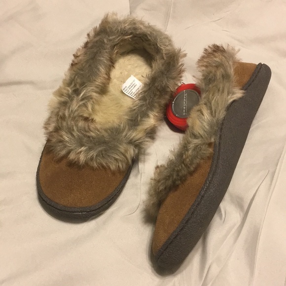 Walking Co Tan Suede Slippers - Picture 2 of 5
